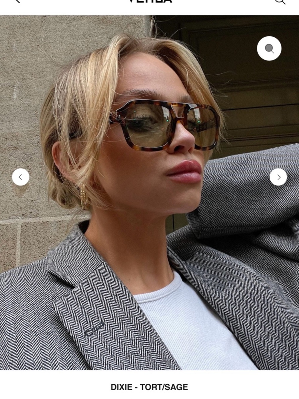 VEHLA Dixie Tortoise Shell Sunglasses with Green Lenses